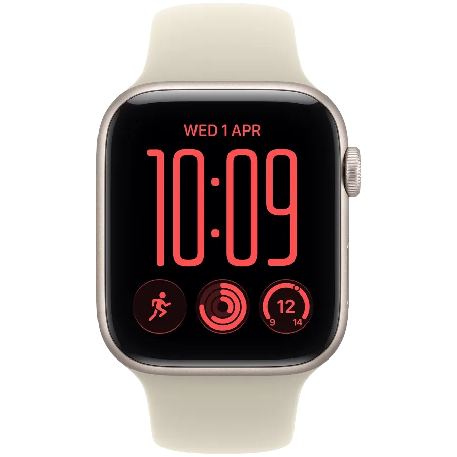 Apple Watch SE GPS Gen.3, 44χιλ., Starlight, Sand Sport Band, M/L — Εικών №2 Apple Watch SE GPS Gen.3, 44χιλ., Starlight, Sand Sport Band, M/L — Εικών №2