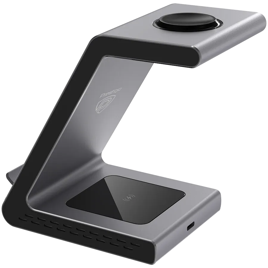 PRESTIGIO ReVolt A8 Wireless Charger, 10 W, Gray — Изображение №4 PRESTIGIO ReVolt A8 Wireless Charger, 10 W, Gray — Изображение №4