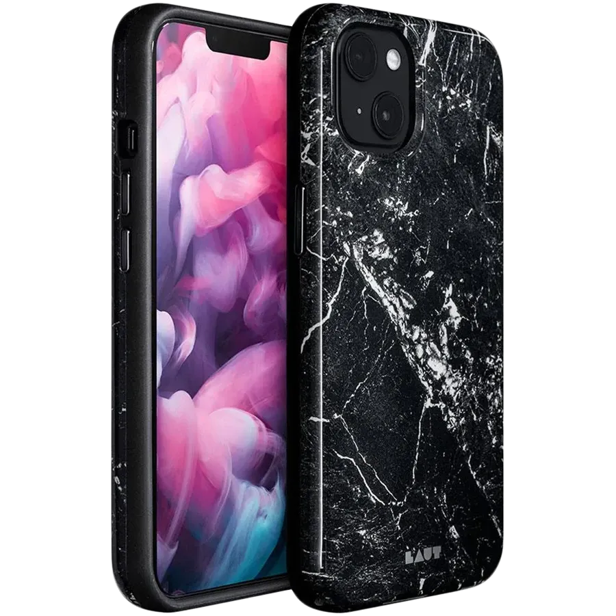 LAUT Защитный чехол Huex Elements Marble , Чёрный для iPhone 13 — Изображение №1
