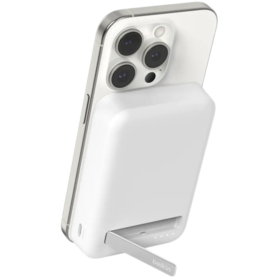 BELKIN BoostCharge Qi2 Magnetic Power Bank, 10000 mAh, Λευκό — Εικών №3