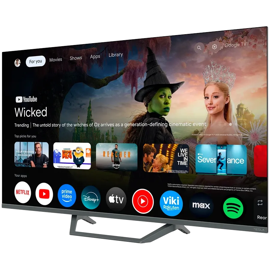 TESLA Смарт ТВ, QLED, 43", UHD, Серый — Изображение №3