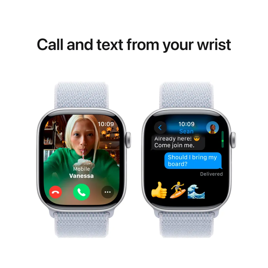 Apple Watch Series 10 GPS, 46mm, Silver, Blue Cloud Sport Loop — Image №7