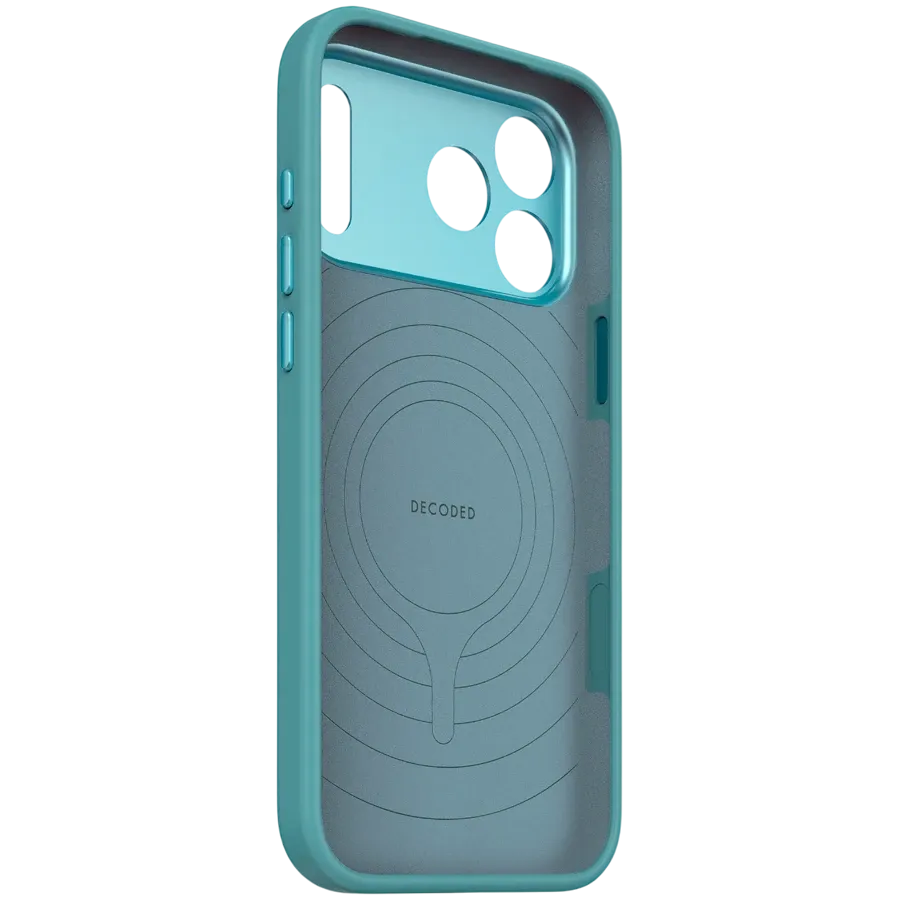 DECODED Case Antimicrobial Silicone MagSafe with MagSafe, Retro Blue for iPhone 17 Pro Max — Image №4