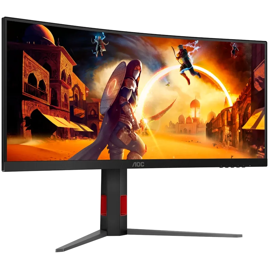 AOC Monitor LED ( 3440x1440, VA) Black/Red — Image №3