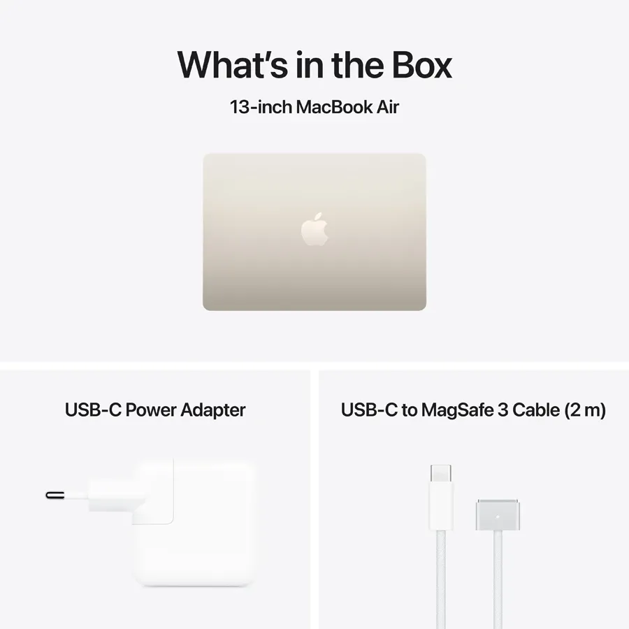 Apple MacBook Air 13.6" Apple M5 (10C CPU/10C GPU), 24 GB, 1 TB, Starlight, 2026 — Image №9 Apple MacBook Air 13.6" Apple M5 (10C CPU/10C GPU), 24 GB, 1 TB, Starlight, 2026 — Image №9