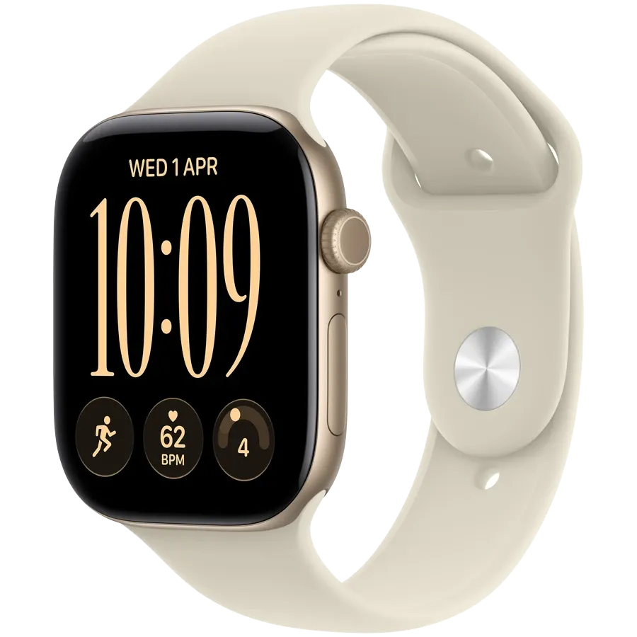 Apple Watch Series 12 GPS, 42χιλ., Light Gold, Sand Sport Band, M/L — Εικών №1