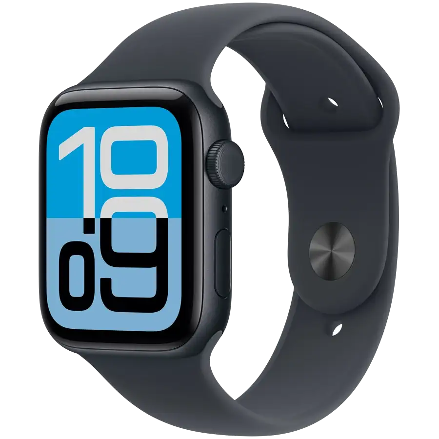 Apple Watch SE GPS Gen.3 + Cellular, 44мм, Тёмная ночь, Dark Blue Rubber Strap, M/L — Изображение №1