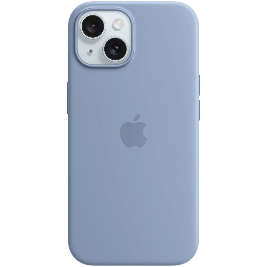 Husă APPLE din silicon cu MagSafe pentru iPhone 15, Winter Blue — image №1