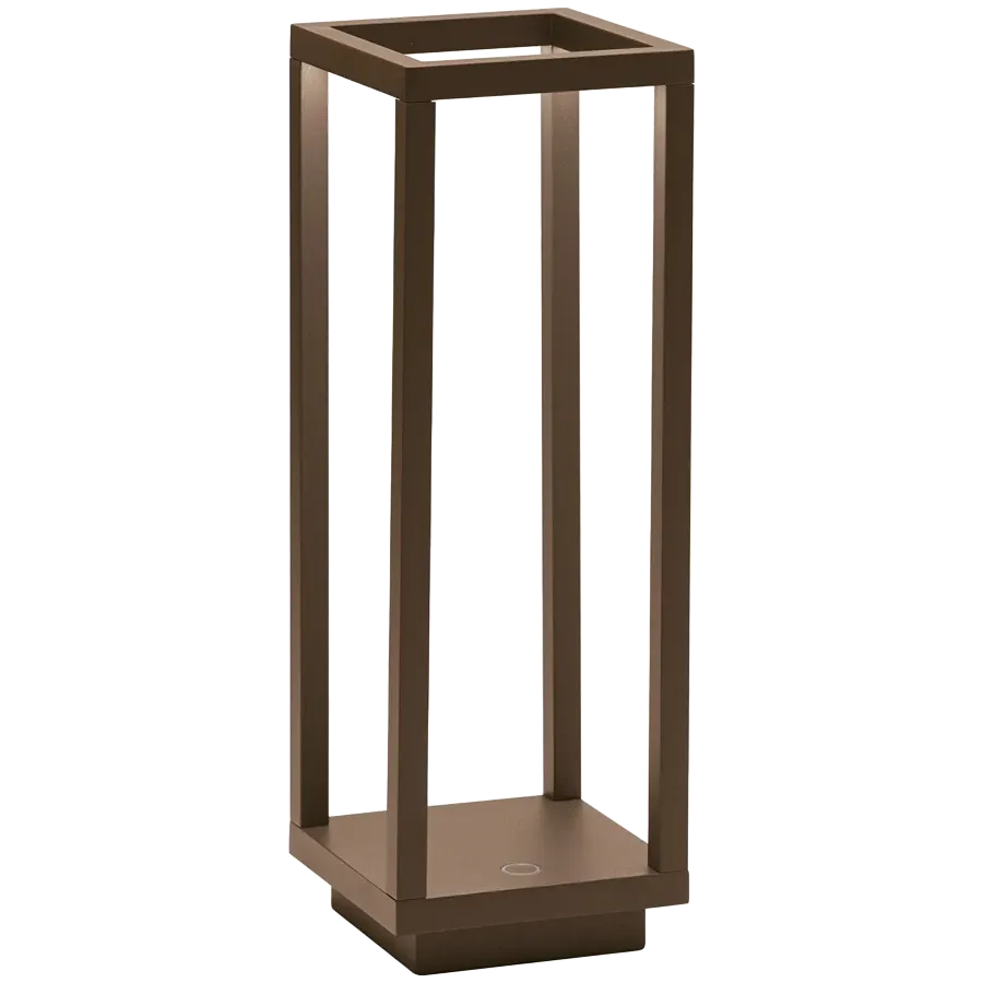 ZAFFERANO HOME PRO TABLE LAMP 100x100x294mm. PAINTED CORTEN 2.2W LED 165lm. — Изображение №1