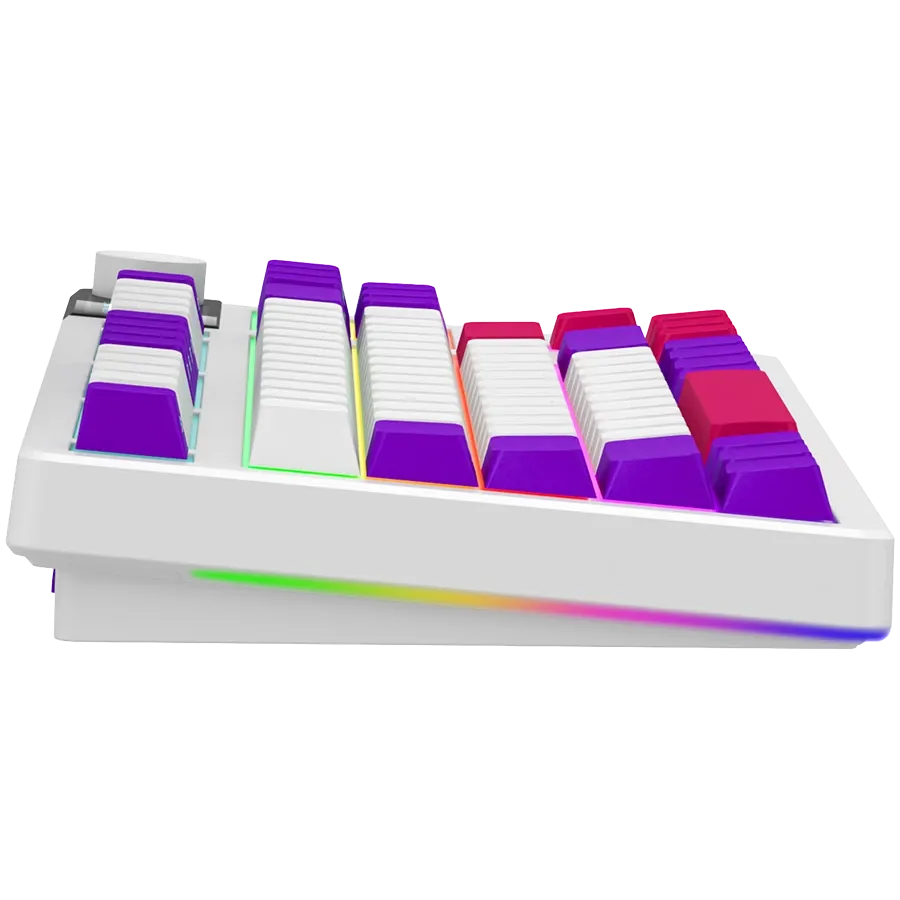 LORGAR KBP70TKLW Gaming Keyboard, Wireless, White, EN — Image №4