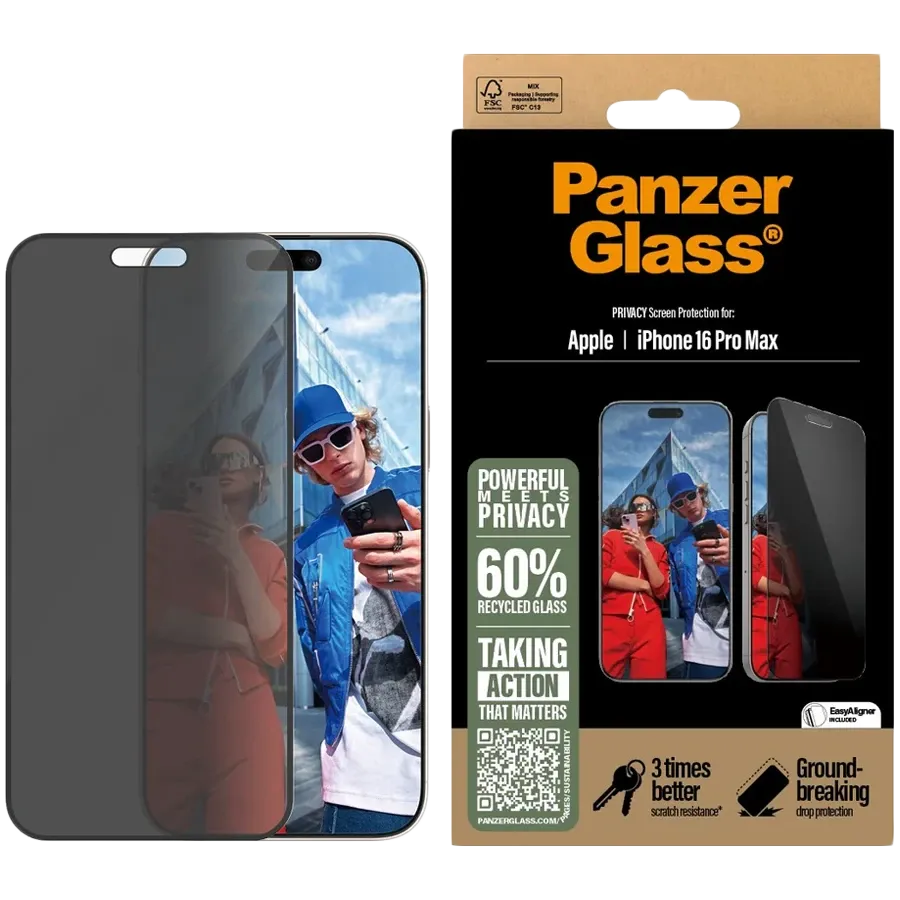 PANZERGLASS Γυαλί ιδιωτικότητας ασφαλείας for iPhone 16 Pro Max — Εικών №1 PANZERGLASS Γυαλί ιδιωτικότητας ασφαλείας for iPhone 16 Pro Max — Εικών №1