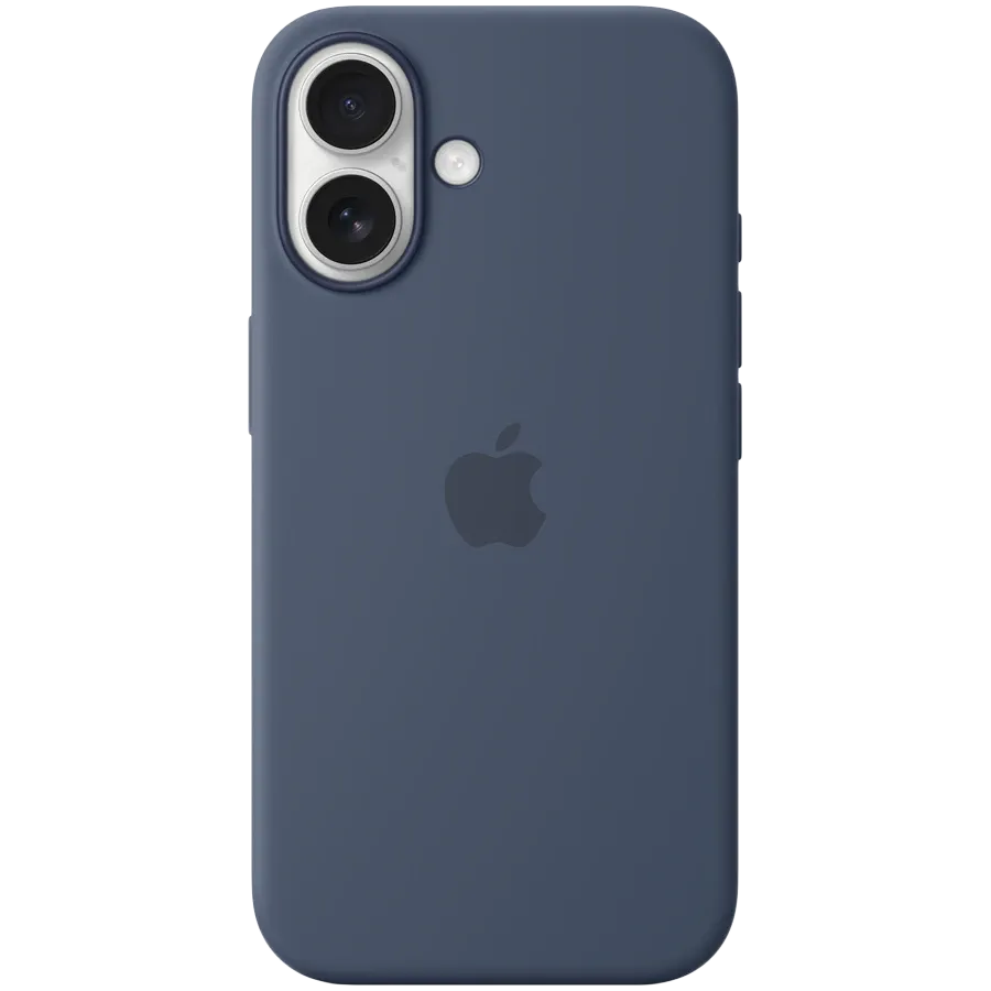 Husă APPLE din silicon cu MagSafe pentru iPhone 16, Denim — image №1