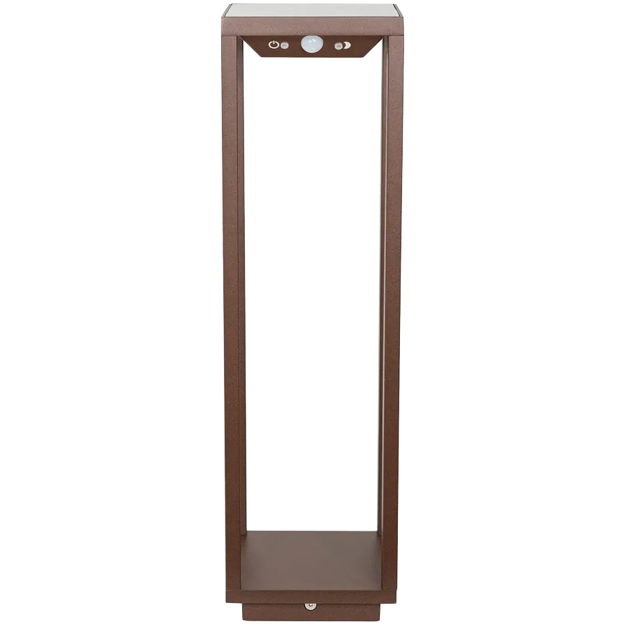 ZAFFERANO HOME SOLAR FLOOR LAMP 140x140x500mm. 2.2W - IP54 - CORTEN — Изображение №1