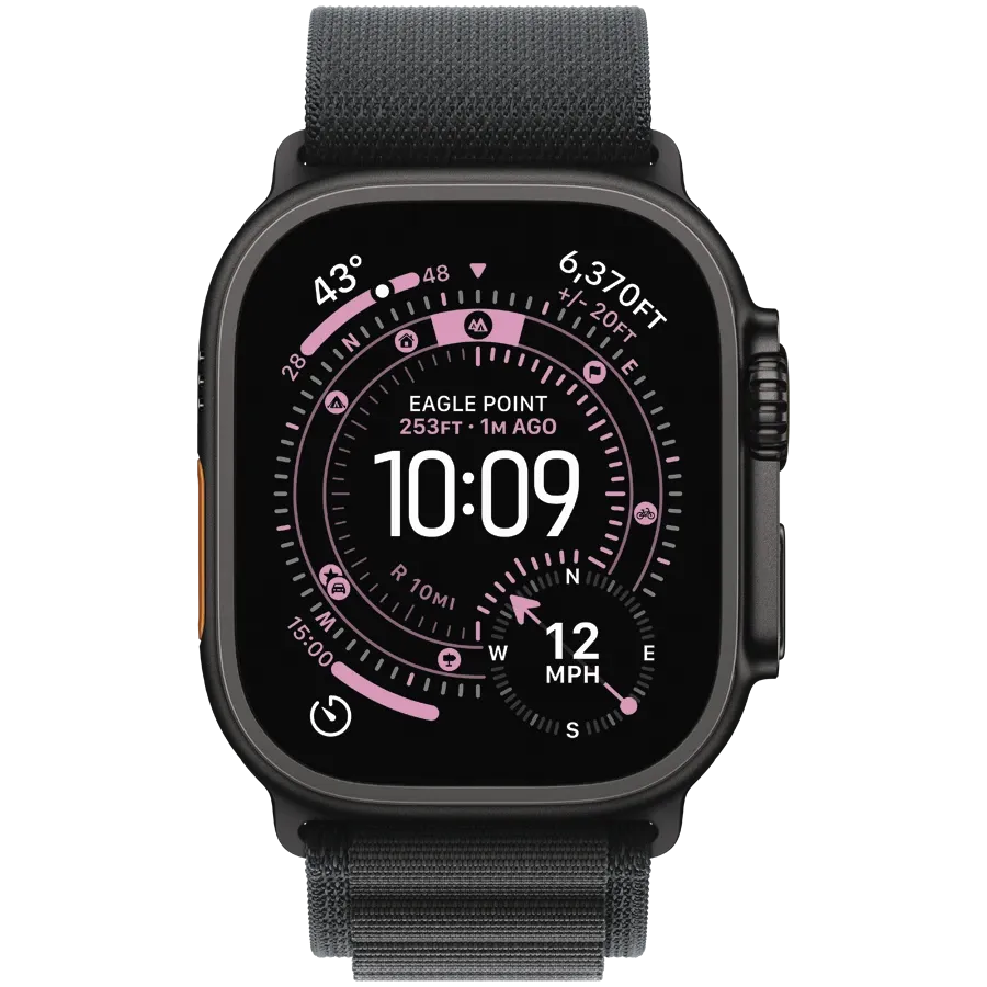 Apple 49мм Loop - Large Удлинитель ремешка Alpine Loop Чёрный для Apple Watch 44/45/46/49 mm — Изображение №2