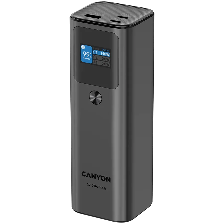 CANYON Power Bank, 27000 mAh, Σκούρο Γκρι — Εικών №2