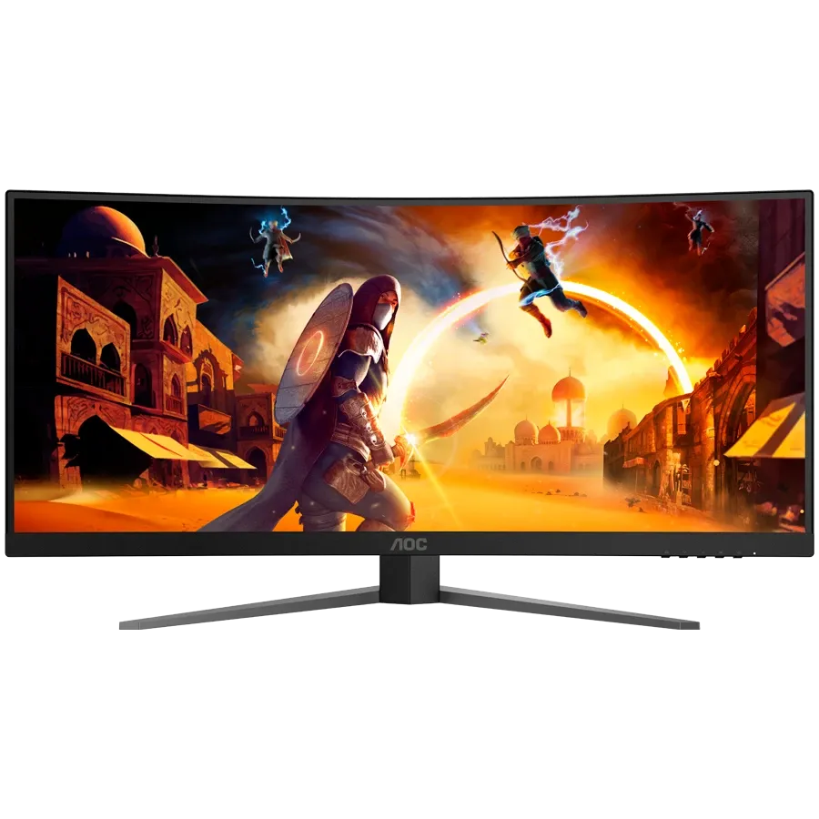 AOC Monitor LED ( 3440x1440, VA) Black/Red — Image №2