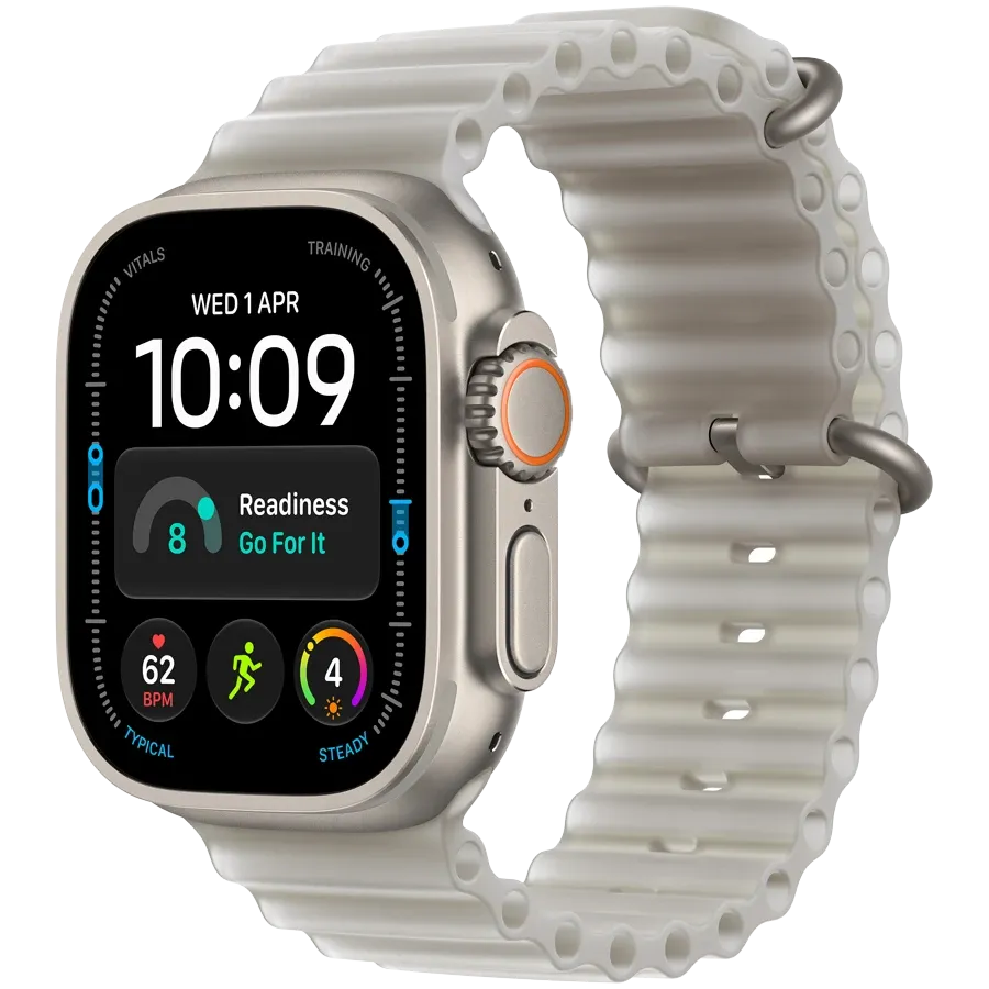 Apple Watch Ultra 4 GPS + Cellular, 49мм, Natural, Translucent Gray Ocean Band — Изображение №1