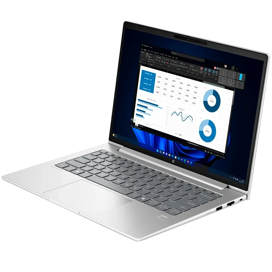 Ноутбук HP INC 14" (1920x1200), Core Ultra 7 155U, 16 ГБ, Graphics, Серебристый, 1 ТБ — Изображение №3 Ноутбук HP INC 14" (1920x1200), Core Ultra 7 155U, 16 ГБ, Graphics, Серебристый, 1 ТБ — Изображение №3