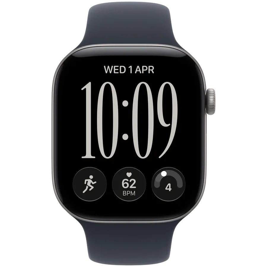 Apple Watch Series 12 GPS, 46χιλ., Διαστημικό γκρι, Navy Blue Sport Band, S/M — Εικών №2