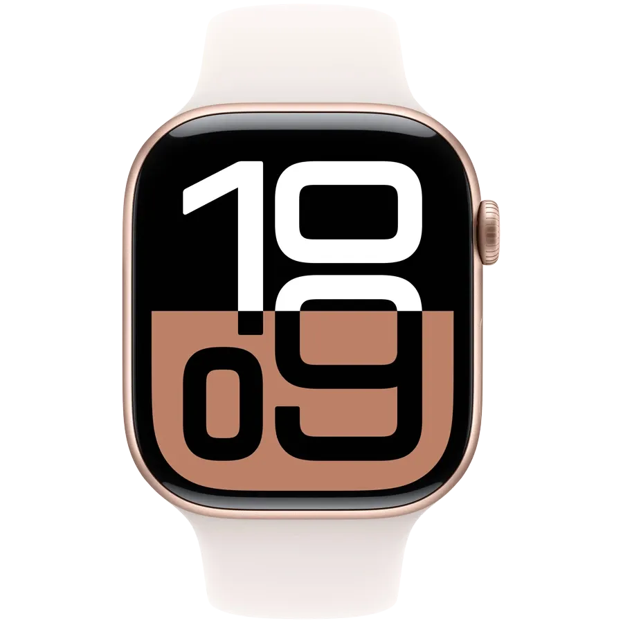 {APPLE} Apple Watch Series 10 GPS, 42мм, Розовое золото, Light Blush Sport Band, S/M (MWWH3QI/A_IS) — Изображение №2