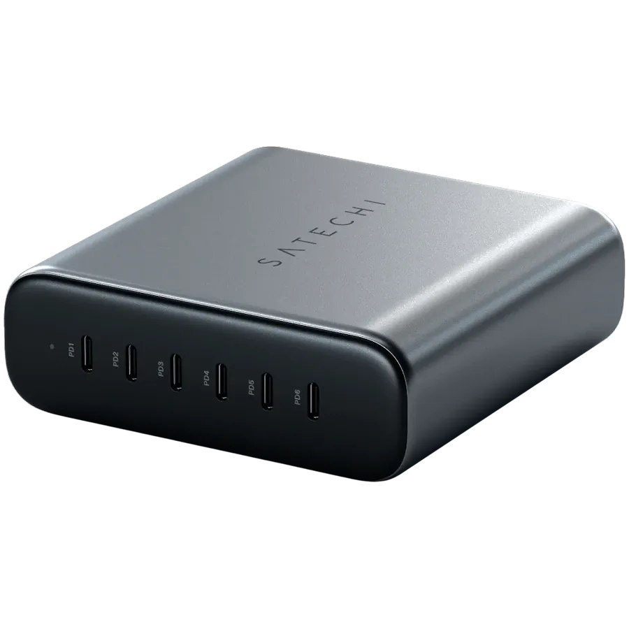 SATECHI Power Adapter 6*USB-C, 200 W, Space Gray — Image №2