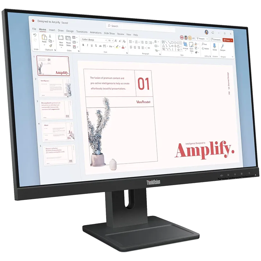 LENOVO Monitor LED (23.8", 1920x1080, IPS) Black — Image №3