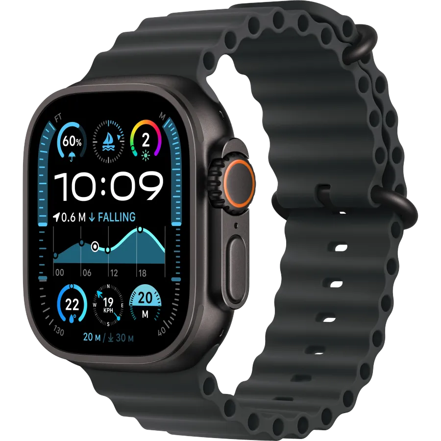 Apple Watch Ultra 2 2024, 49мм, Black Titanium, Black Ocean Band — Изображение №1