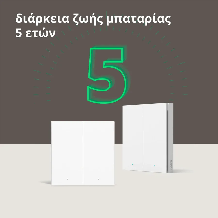 Ασύρματο τηλεχειριστήριο H1 (double rocker) AQARA, Λευκό — Εικών №11