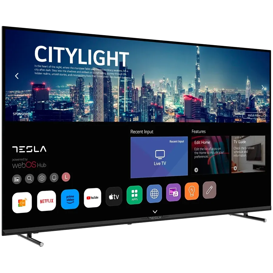 TESLA Смарт ТВ, LCD, 55", UHD, Чёрный — Изображение №2