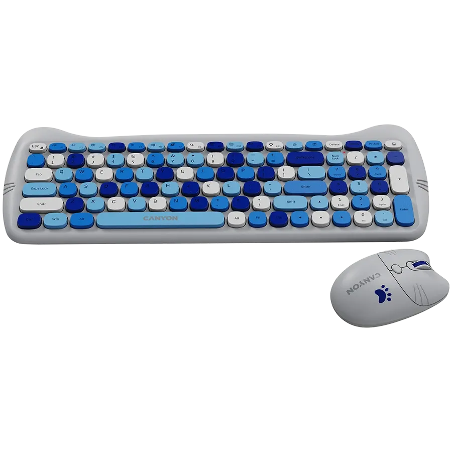 CANYON HSET-W6 Клавиатура Беспроводная, Синий — Изображение №5
