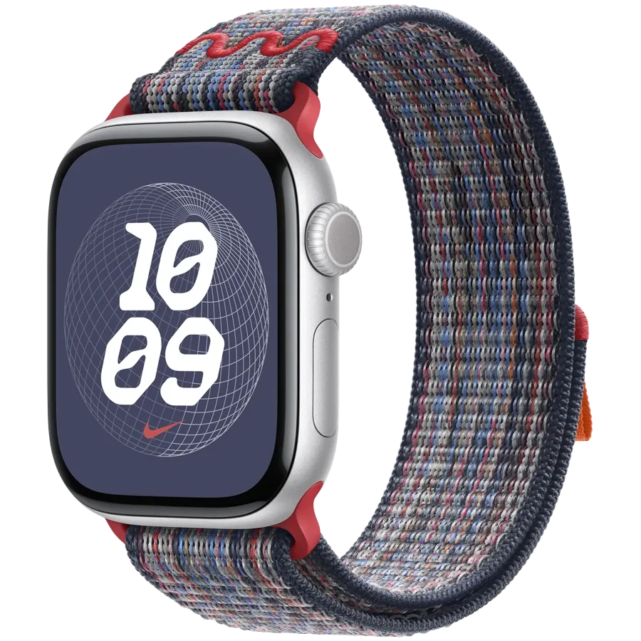 Ремешок APPLE 40мм Nike Sport Loop Nike Sport Loop Blue/Red для Apple Watch 40 mm — Изображение №2 Ремешок APPLE 40мм Nike Sport Loop Nike Sport Loop Blue/Red для Apple Watch 40 mm — Изображение №2