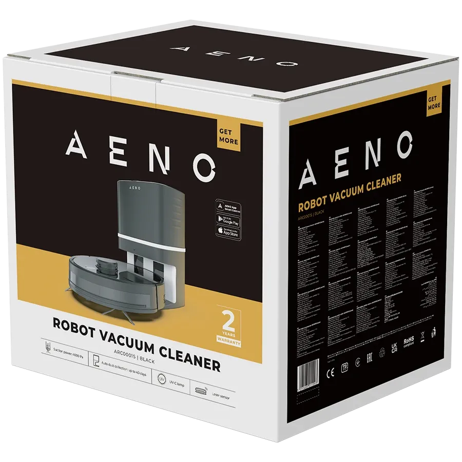 AENO RC1S Ηλεκτρική σκούπα ρομπότ, Μαύρος — Εικών №8