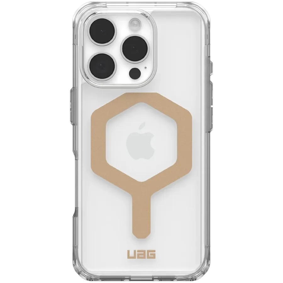 UAG Защитный чехол Plyo Magsafe with MagSafe, Ice/Gold для iPhone 16 Pro — Изображение №1