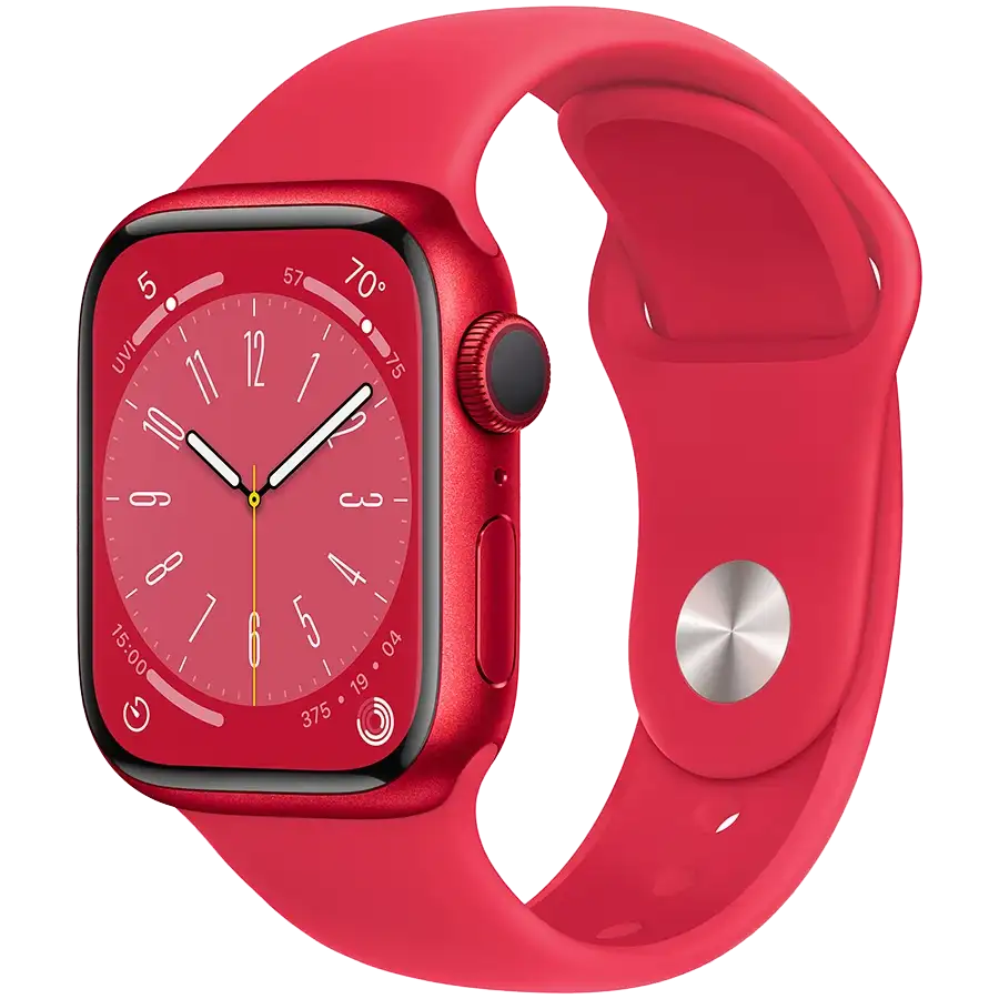 Apple Watch Series 8 GPS, 41mm, (PRODUCT)RED, (PRODUCT)RED Sport Band — Image №1