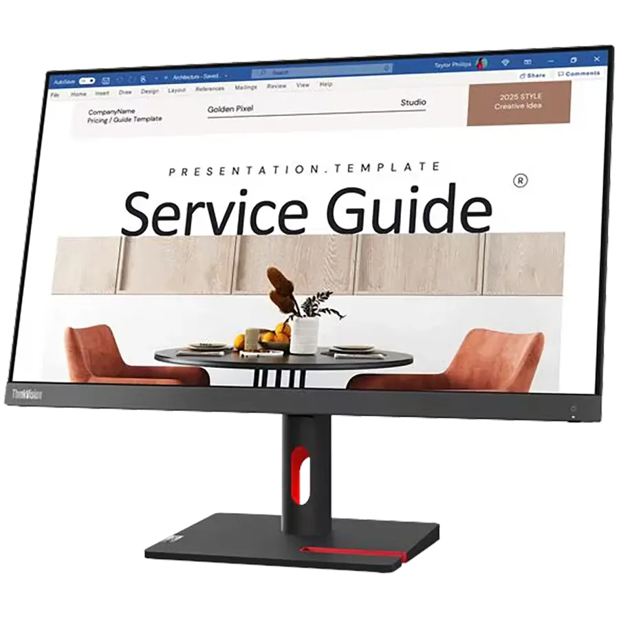 LENOVO Monitor LED (23.8", 1920x1080, IPS) Raven Black — Image №2