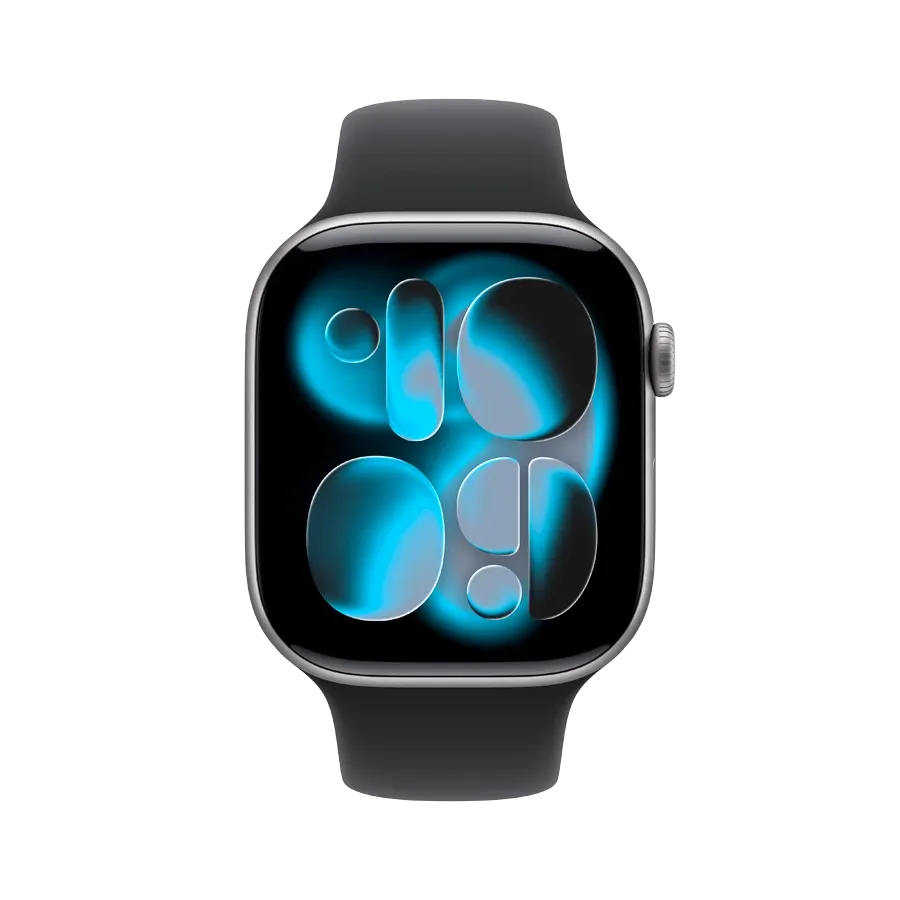 Apple Watch Series 11 GPS, 46mm, Space Grey Aluminium, Black Sport Band, M/L — Image №2