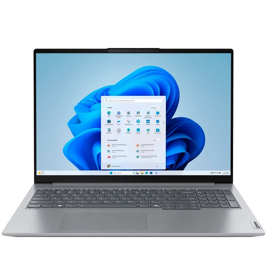 Φορητός LENOVO ThinkBook 16 G7 ARP 16" (1920x1200), Ryzen 7 7735HS, 16 γιγαμπάιτε, 680M, Arctic Grey, 512 γιγαμπάιτε — Εικών №1