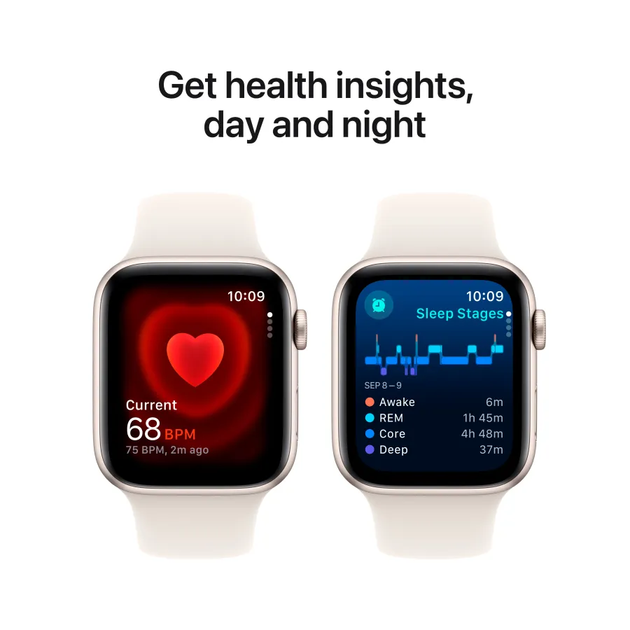 Apple Watch SE GPS Gen.2 (2024), 40mm, Starlight, Starlight Sport Band, M/L — Image №5