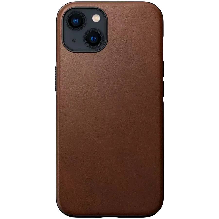 NOMAD Чехол Modern Leather Case with MagSafe, Rustic Brown для iPhone 13 — Изображение №2 NOMAD Чехол Modern Leather Case with MagSafe, Rustic Brown для iPhone 13 — Изображение №2