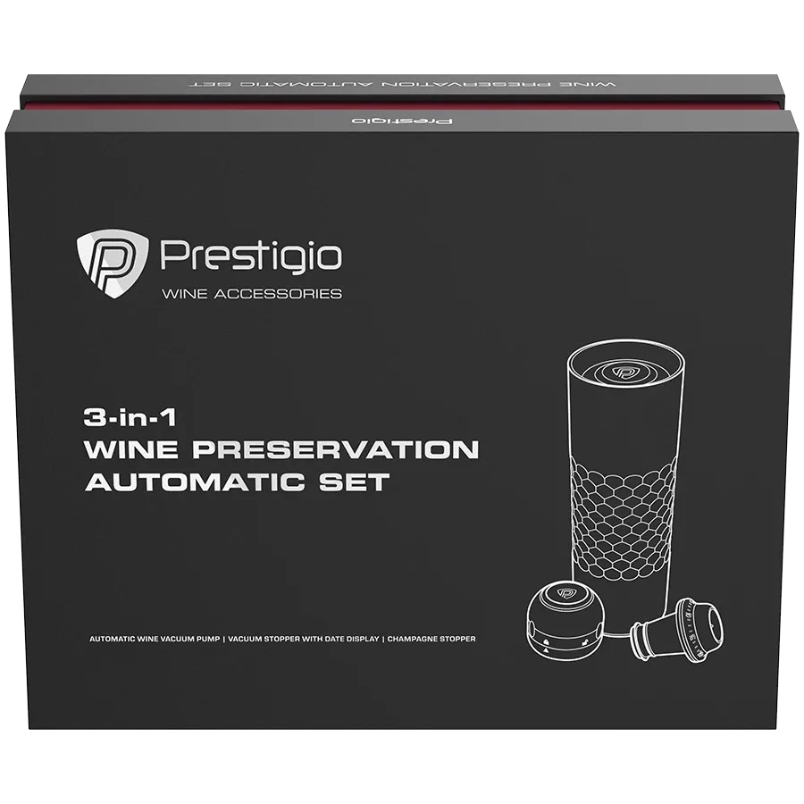 PRESTIGIO , ЧёрныйElectric Vacuum Wine Stopper with 2 stoppers — Изображение №9 PRESTIGIO , ЧёрныйElectric Vacuum Wine Stopper with 2 stoppers — Изображение №9