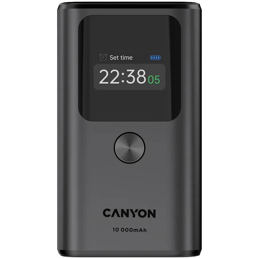 CANYON OnPower 130 Power Bank, 10000 mAh, Dark Gray — Image №1