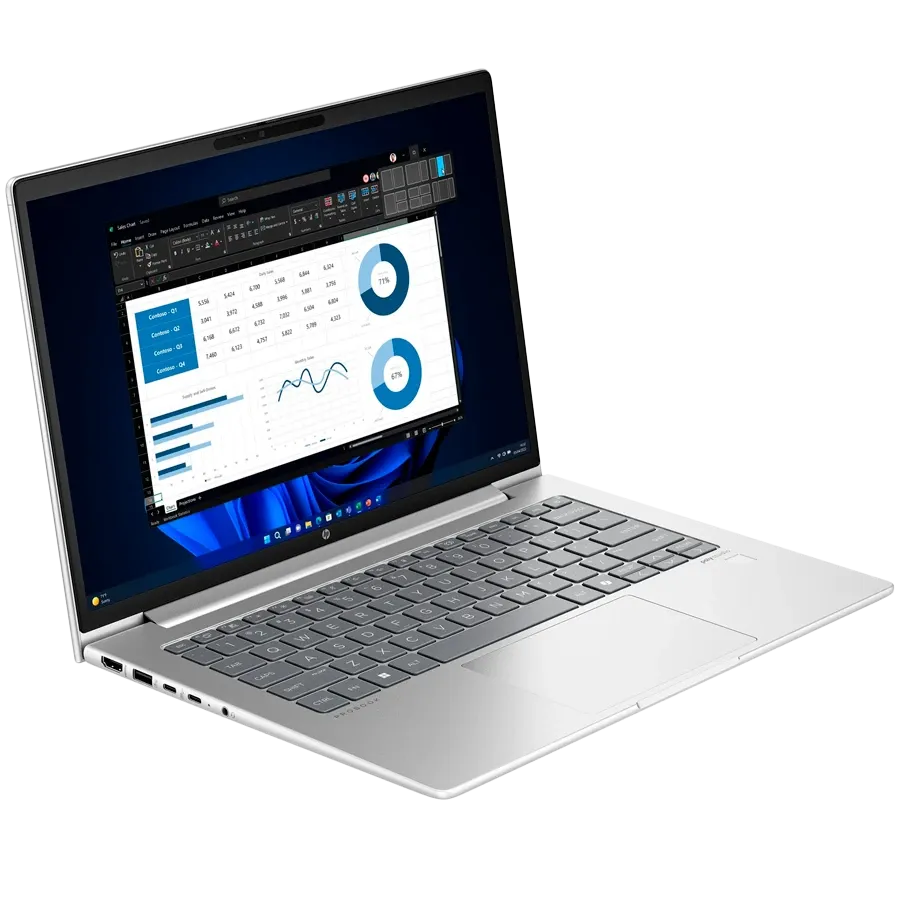 Laptop HP INC 14" (1920x1200), Ryzen 7 7735U, 16 GB, 680M, Silver, 512 GB — Image №2 Laptop HP INC 14" (1920x1200), Ryzen 7 7735U, 16 GB, 680M, Silver, 512 GB — Image №2