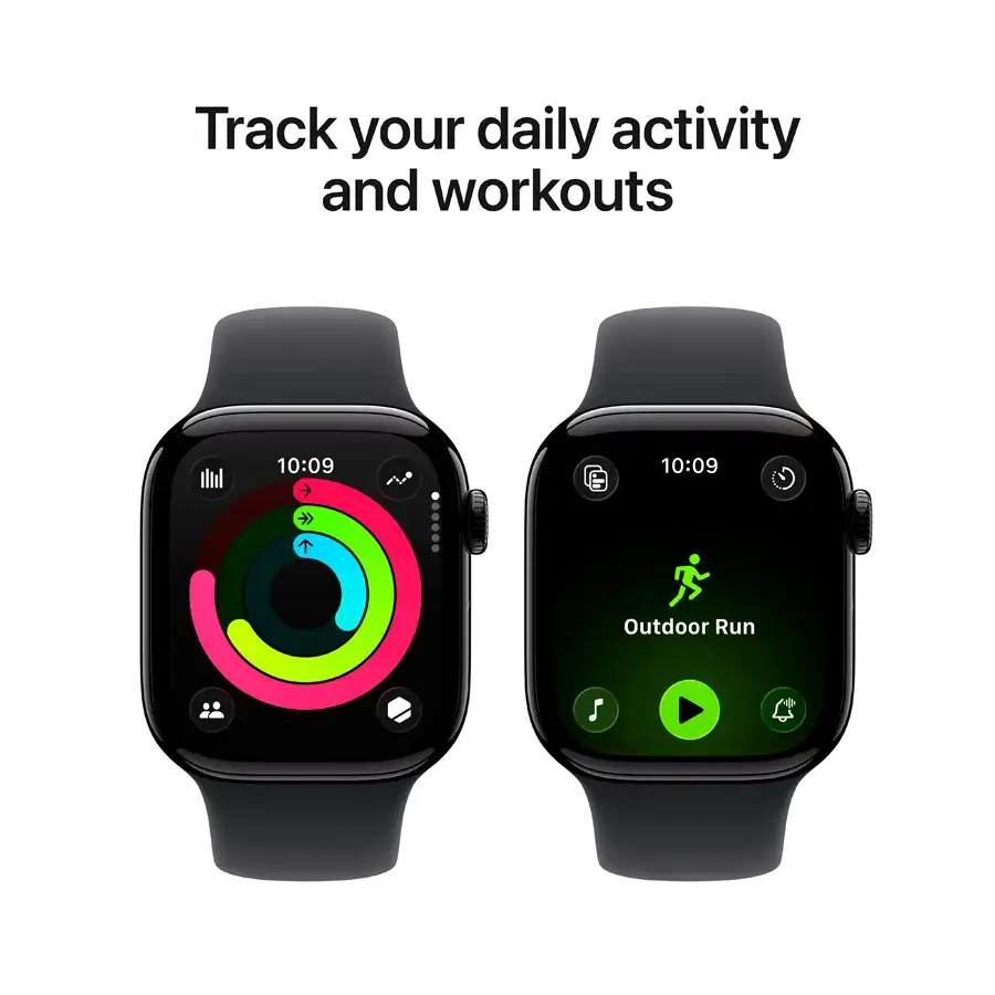 Apple Watch Series 11 GPS, 42mm, Jet Black, Black Sport Band, S/M — Image №4