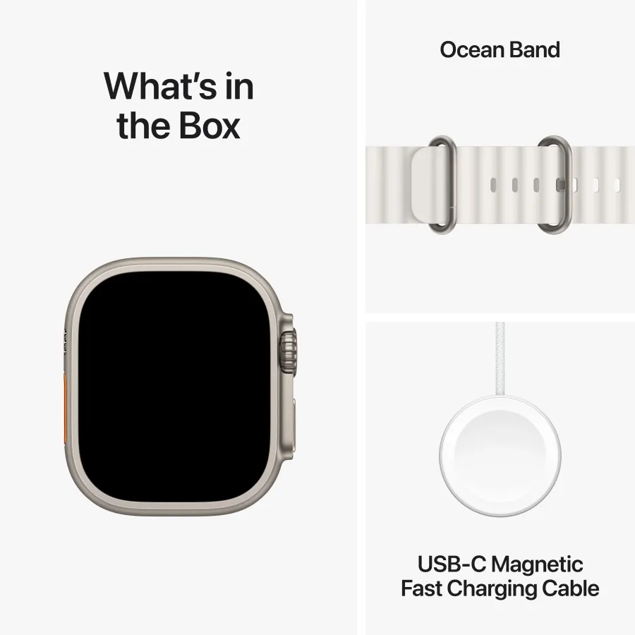 Apple Watch Ultra Series 2 GPS + Cellular, 49mm, White Ocean Band — Image №9