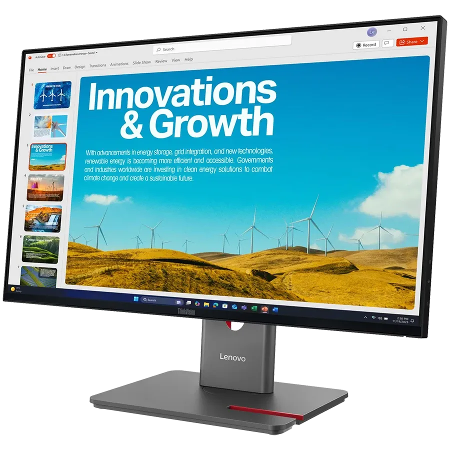 LENOVO LED-монитор (23.8", 2560x1440, IPS) Чёрный — Изображение №2 LENOVO LED-монитор (23.8", 2560x1440, IPS) Чёрный — Изображение №2