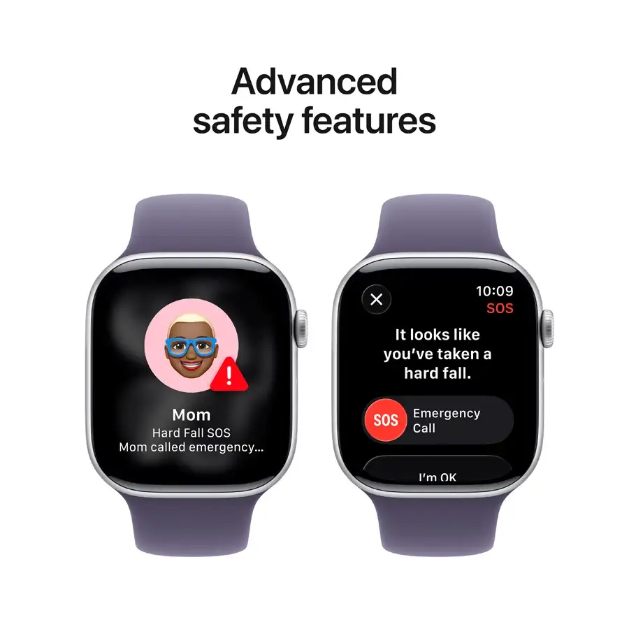 Apple Watch Series 11 GPS, 46mm, Silver Aluminium, Purple Fog Sport Band, S/M — Image №6