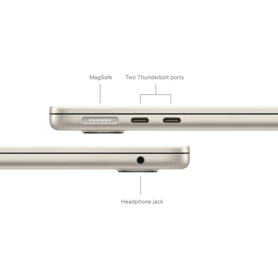 Apple MacBook Air 13.6"  Apple M3 (8C CPU/8C GPU), 8 GB, 256 GB, Starlight, 2024 — Image №7