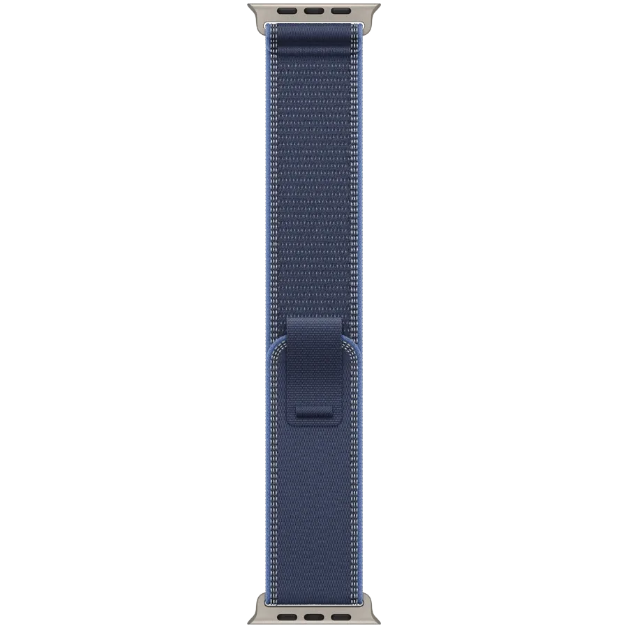 Apple 49мм Trail Loop - M/L Ремешок Trail Loop - Natural Titanium Finish Blue/Bright Blue для Apple Watch 44/45/46/49 mm — Изображение №1