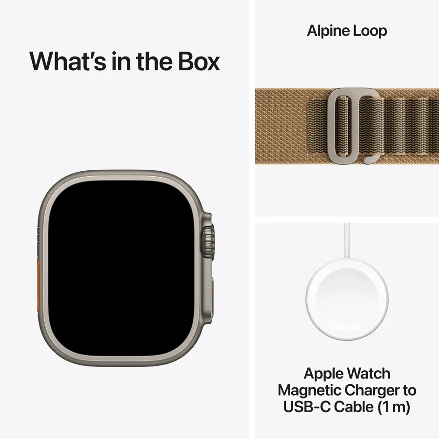 Apple Watch Ultra 4 GPS + Cellular, 49mm, Natural, Desert Alpine Loop, Large — Image №7