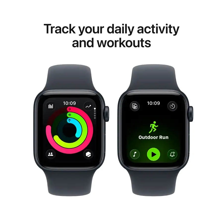 Apple Watch SE GPS Gen.3, 40mm, Midnight, Dark Blue Rubber Strap, S/M — Image №6
